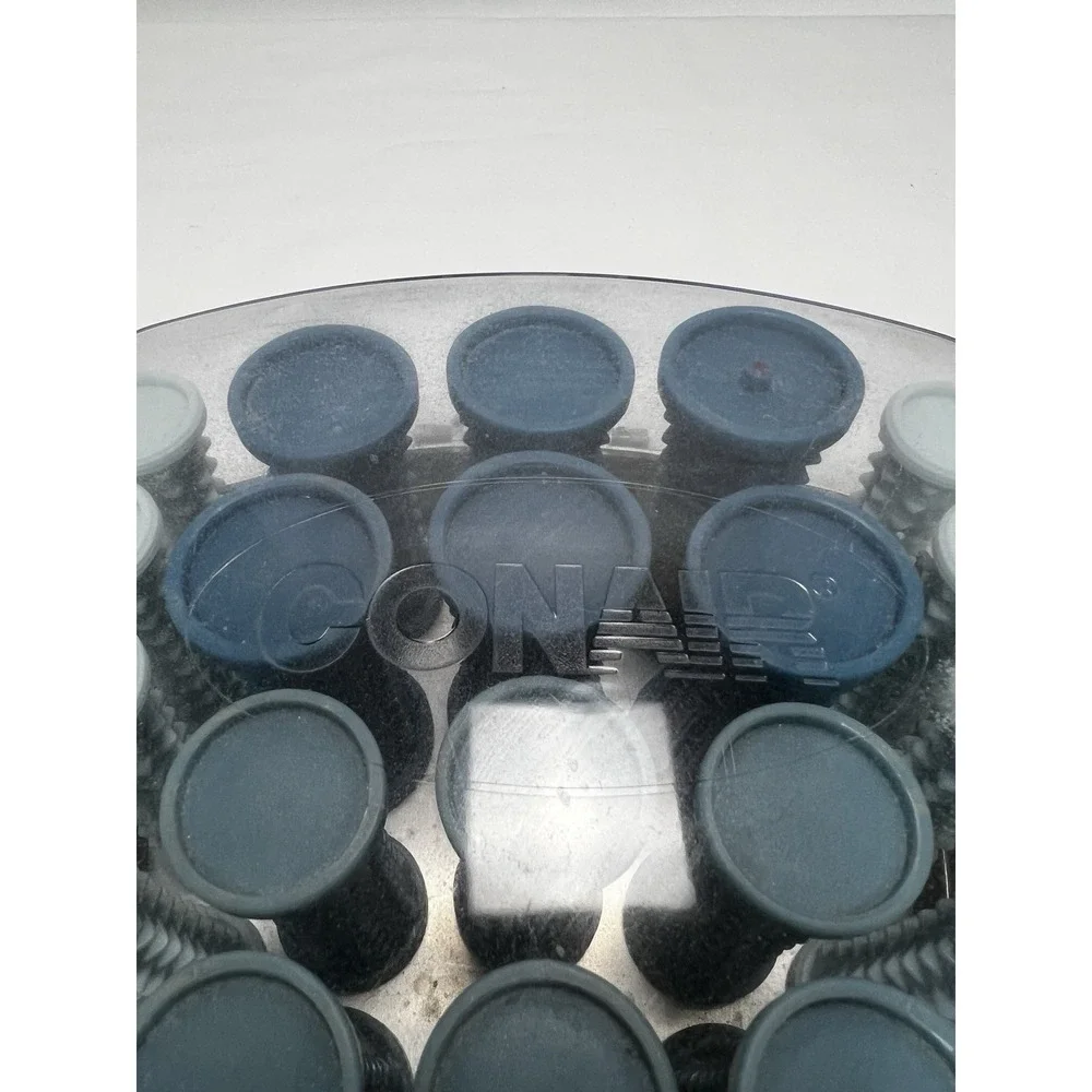 Conair hs34xam heated hair setter roller set blue gray 20 rollers clips